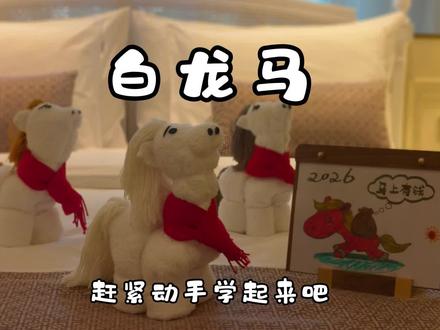 白龙马的折叠~同行们拿去不谢~#酒店欢迎礼遇 欢迎礼