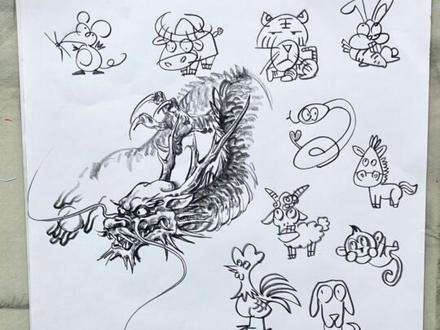 十二生肖速写极速版 哪有私心啊咱就是说,绝对公正噢!#偏心版十二生肖 #十二生肖 #速写 #热门