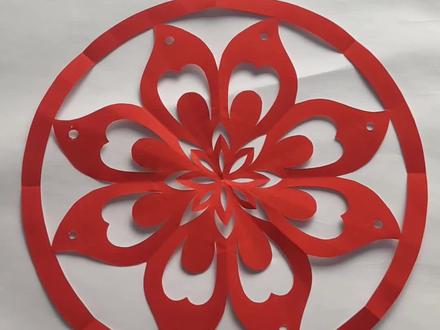 这个窗户打开后太美了#手工剪纸#非遗传承