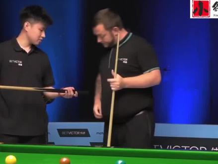 赵心童中式黑八炸球开球,原因是跟礼尚往来,国际台联将要处罚! #斯诺克 #赵心童 #马克艾伦