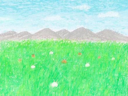 《敕勒川 》可以这样画,还有其他的画法吗?开动你的大脑一起试试吧#亲子#线上教育#古诗配画@抖音小助手