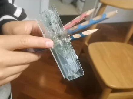 铅笔尺子做的战斗机#手工#创意diy #创意手工 #手工爱好者