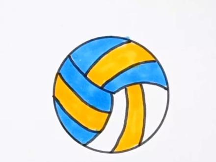 简单学画排球#排球简笔画 #排球怎么画 #简笔画排球 #3到6岁儿童简笔画 #简笔画