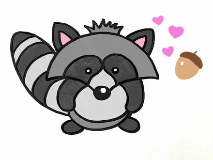 来画小浣熊简笔画吧 #简笔画 #亲子 #儿童画