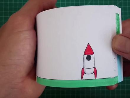 用旧本子 旧课本,便签纸 将 #创意开启 手翻画要怎么画? #手翻书 #火柴人 #儿童画