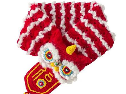 #钩针编织 #手工diy #醒狮围脖 婆娘们,上钟了