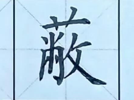 #硬笔书法 #书法 五年级上册 蔽