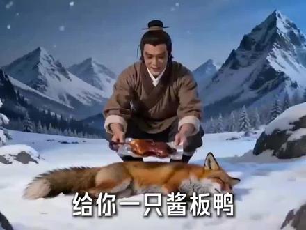 「邵氏电影」酱板鸭逃生记-我重生了,该如何从狐嘴逃脱#AI视频 #AI #邵氏电影 #雪山狐狸 #酱板鸭