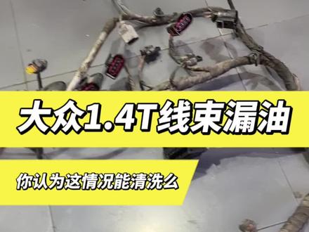 如果大家有清洗的好方法可以评论区留言,或许真的有方法!#大众EA211 #机油传感器漏油 #线束漏油
