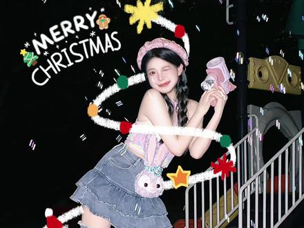 当现实遇上涂鸦笔圣诞🎄!真的太美啦 #p图#闺蜜#轻图