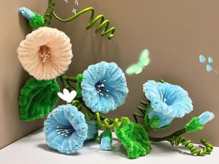 扭扭棒牵牛花#扭扭棒教程 #扭扭棒#手工diy