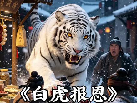 白虎报恩 哑巴被亲哥推下山涧,白虎叼灵芝救活他,又帮他夺回家产。#民间故事 #白虎报恩 #善恶终有报 #感人故事 #奇闻异事