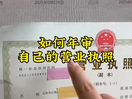 如何年报执照 #执照年审 #年报教程 #执照年报