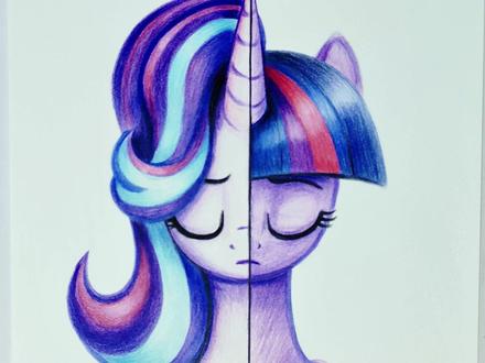 挑战用彩铅画小马宝莉中的星光熠熠和紫悦组合! 当年紫悦照亮了星光熠熠,如今星光熠熠也会和紫悦一起,把友谊魔法传递下去。#小马宝莉 #紫悦 #彩铅手绘 #抖音花式产粮季 #我的手绘世界