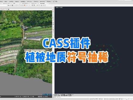 非常实用的CASS插件工具--植被地质符号抽稀#地形图 #cass教程 #植被符号抽稀 #高程抽稀 #测绘测量