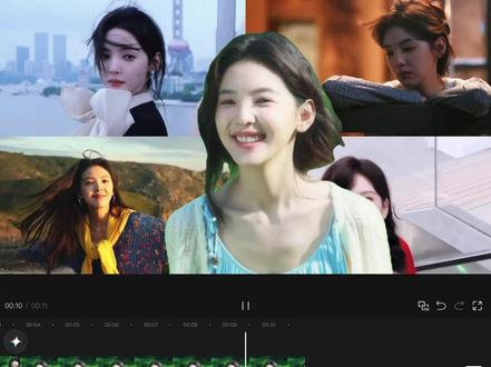 四分屏卡点效果 #剪辑教程 #四分屏卡点 #枯木逢春 #白月光 #章若楠