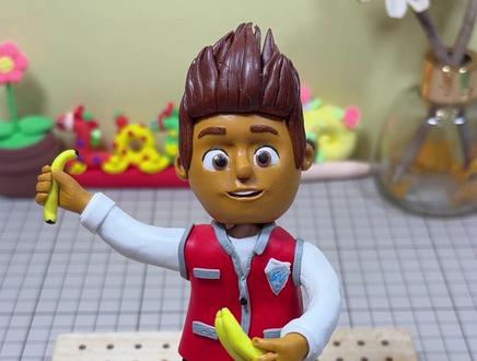 手工制作汪汪队莱德队长#手工制作#汪汪队莱德队长 #软陶手工