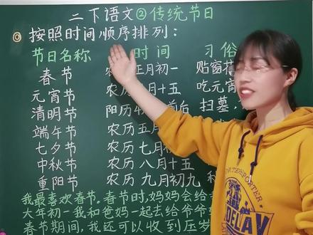 #二年级 #语文 第2课传统节日课后练习,保存起来读一读背一背吧#每日分享