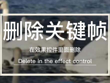 如何删除关键帧?#pr #pr教程