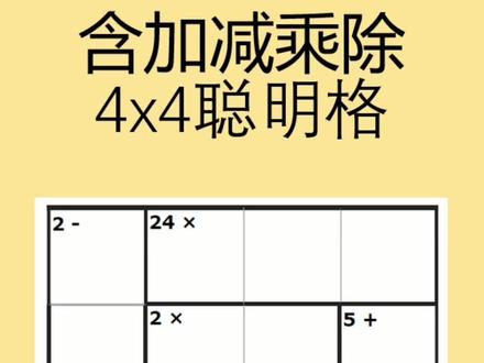 4x4聪明格,如果听不懂的,可以先看前面视频学数独。#数独 #聪明格 #趣味数学 #数学思维 #数学思维训练 #数学游戏 #益智游戏 #脑力开发