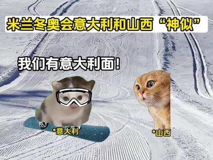 米兰冬奥会意大利和山西“神似” #猫meme #冬奥会