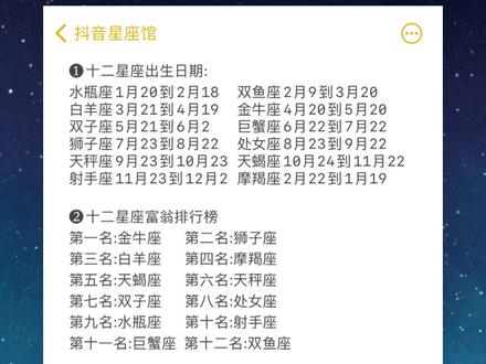你喜欢的人是什么星座呢?