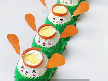 端午小龙舟来啦,好看还能划龙舟呢#亲子手工 #手工diy #端午节手工