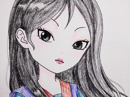 画迪士尼公主系列9-#花木兰#巾帼英雄 #迪士尼公主 #画画#一起画画吧#头像 #手绘