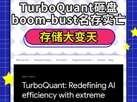 存储大变天TurboQuant砸盘boom-bust名存实亡 #存储 #AI #谷歌 #TurboQuant #内存