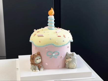 hello kitty双层小蛋糕制作教程 #抹蛋糕