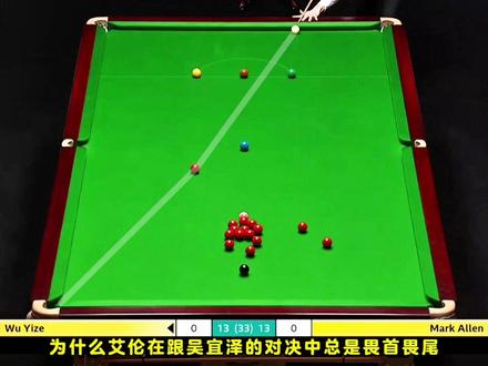 吴宜泽的准度,艾伦表示根本没法防! #斯诺克世锦赛 #吴宜泽 #马克艾伦 #墨菲 #准度