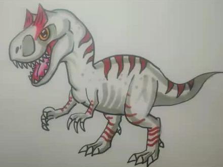 简笔画恐龙异特龙#画画#恐龙#异特龙 #绘画#动物#美术作业 #男生