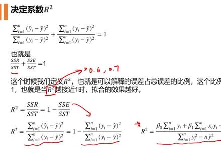 统计学线性回归-决定系数