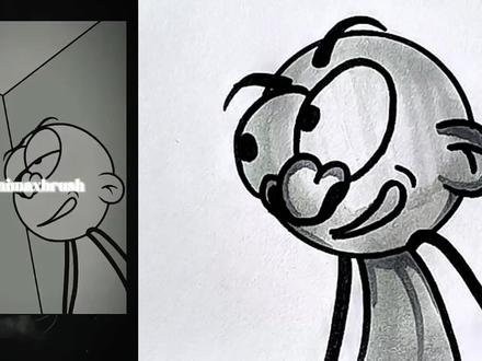 画灰色的火柴人。画灰色的火柴人。 #简笔画