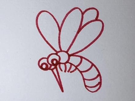 蚊子画法,你学会了吗?#简笔画 #画画教程 #学画画#亲子互动