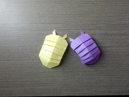 虫子折纸详细教程#折纸#手工#虫子#亲子手工#幼儿园手工