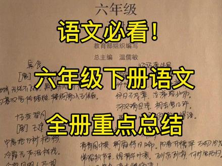 小升初必看!六下语文!全册重点知识点总结! 六年级下册语文!全册重点总结!一次吃透全册重点知识点!成绩稳提!#六年级下册语文#小升初语文#小升初练习#小升初电子辅导资料#家长必看