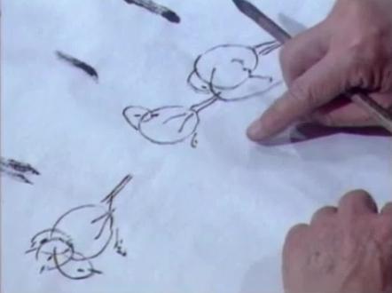 孙其峰教你画太平鸟,简单易学。#孙其峰#著名画家孙其峰写意花鸟技法 #写意花鸟 #收购孙其峰作品#字画收购@DOU+小助手