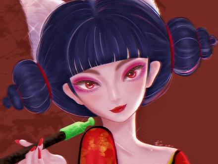 用自己的画风画#宝青坊主,太馋她身子了#画画 #国风合伙人 #白蛇2青蛇劫起 #宝青坊主cos #画渣日常