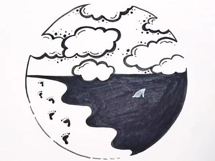 没有马克笔的都快来画这个吧#简笔画 #画画 @抖音小助手