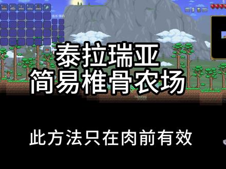 泰拉瑞亚简易椎骨农场 此方法肉前有效,肉后刷鸟妖效率低。