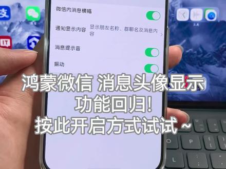 鸿蒙微信“消息头像”显示功能回归!按次开启方式试试~#鸿蒙微信 #鸿蒙6 #华为 #数码科技 #鸿蒙越用越香