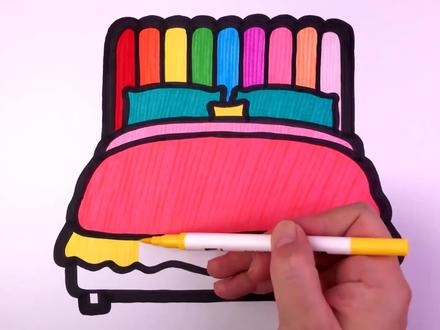 如何教孩子们画床 #简笔画 #儿童画 #简笔画教程