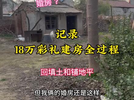 拿对象彩礼钱盖婚房的一天,回填地基和铺垫层 #记录真实生活 #农村自建房