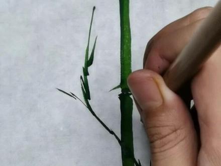 #零基础学画画 #写意花鸟 #国画教程 小写意翠竹画法,大家喜欢吗