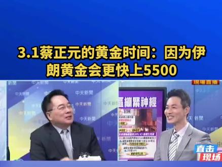 3.1蔡正元的黄金时间:因为伊朗黄金会更快上5500