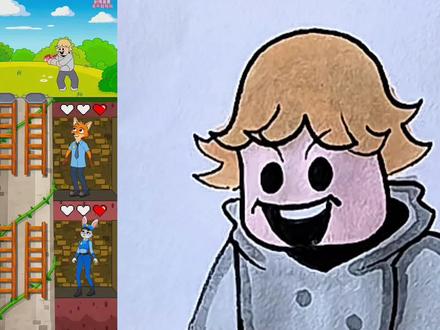 喜欢吃蛋糕的小狐狸。 #简笔画