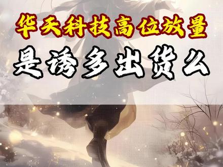 华天科技高位放量,是诱多出货么? #华天科技 #股市 #股票解读 #个股