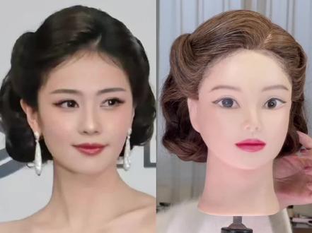 白鹿星光大赏同款复古发型教程#明星同款发型教程 #白鹿同款#发型