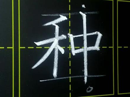 #写字#书法 小学一年级写字表下册,种